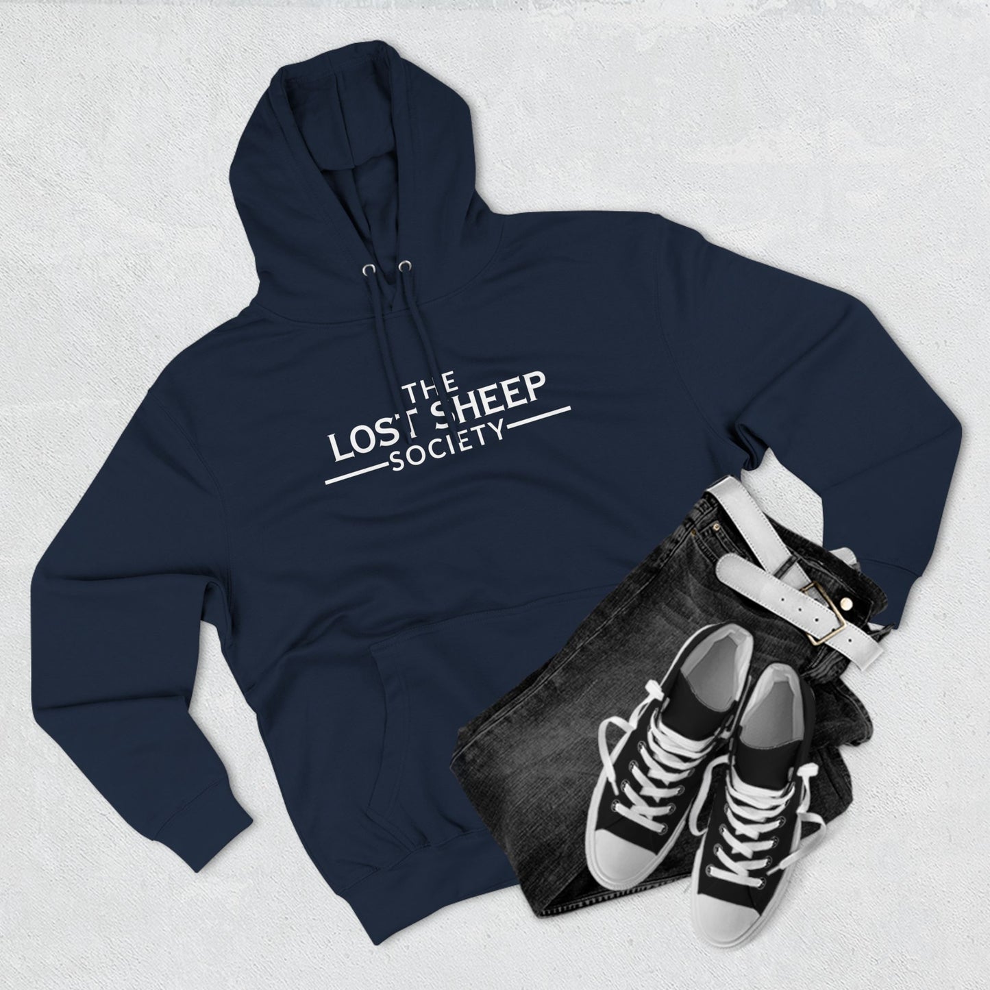 Fleece Hoodie - The Lost Sheep Society Logo