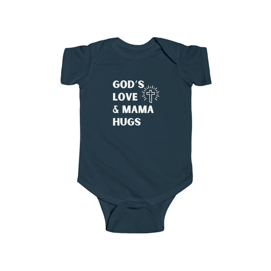 God's Love & Mama Hugs- Infant Fine Jersey Bodysuit