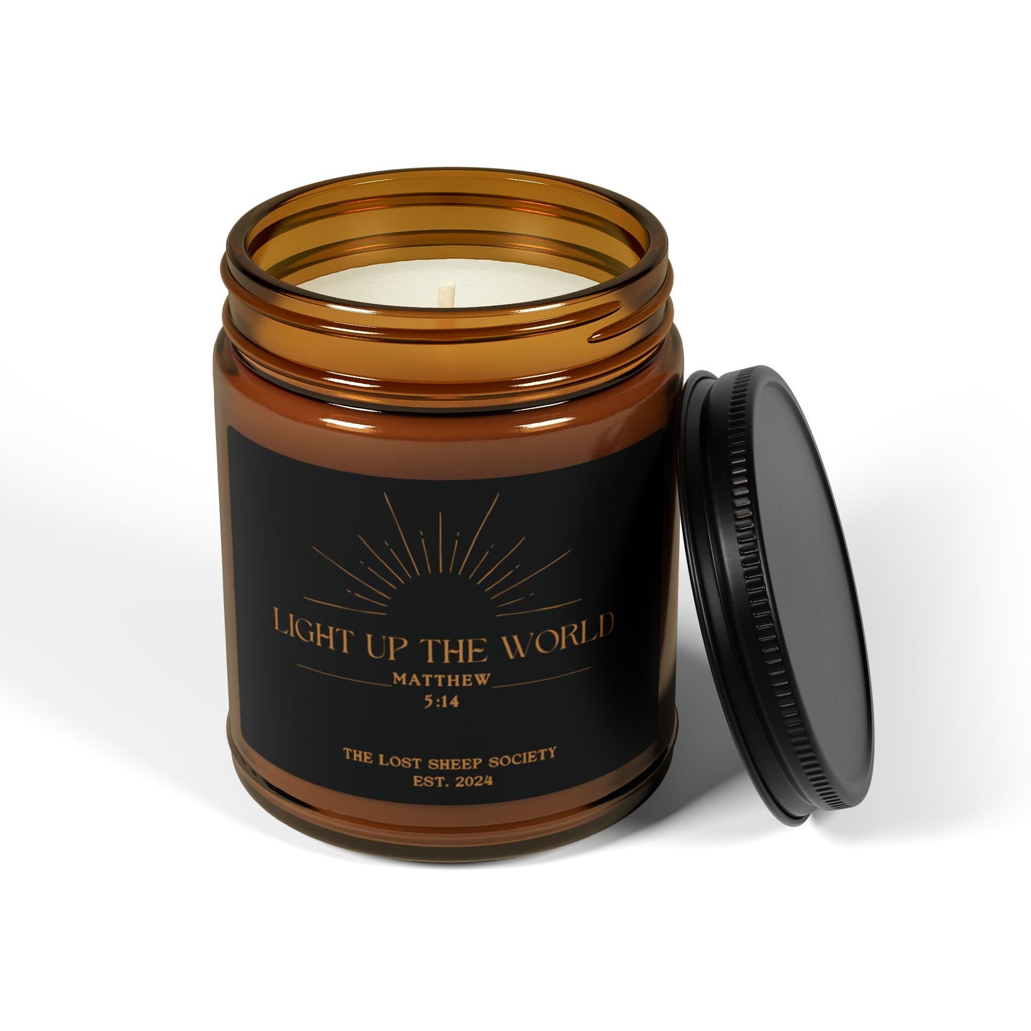 Light Up the World Soy Candle (Multi-Size, Amber Jar)