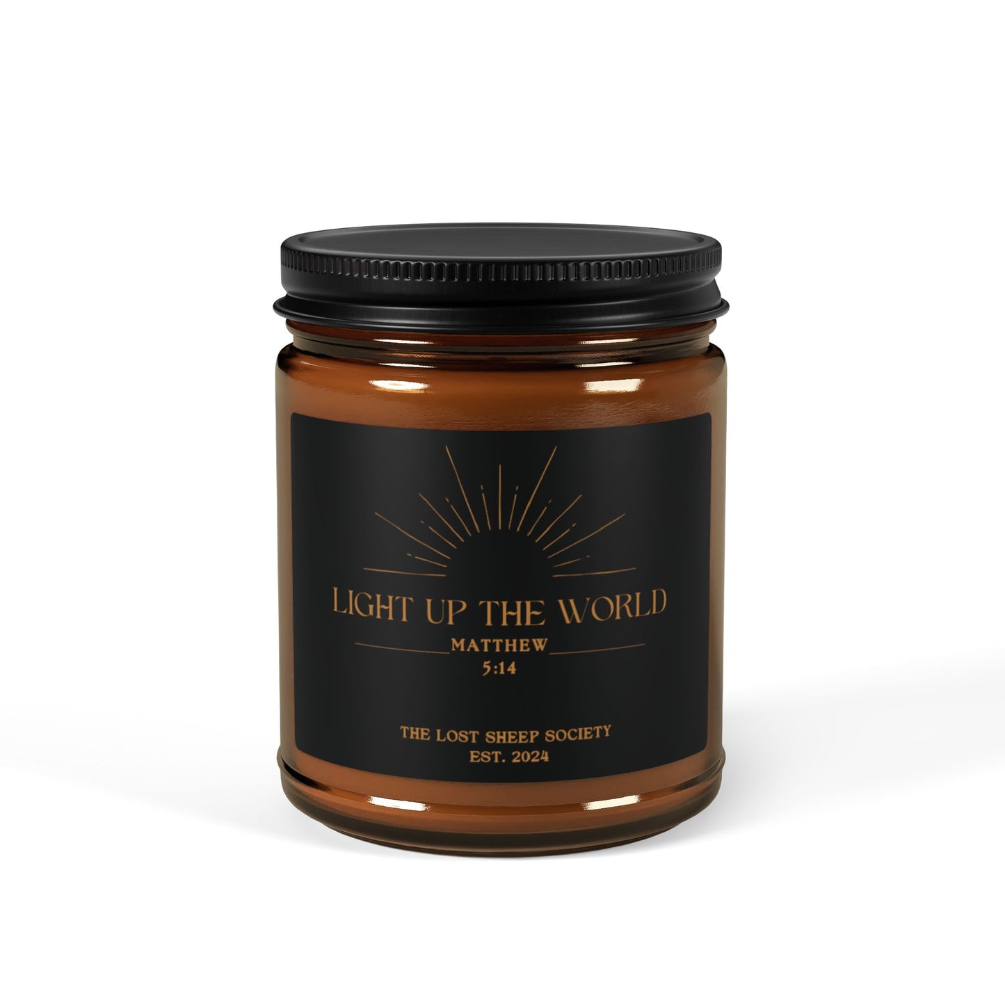 Light Up the World Soy Candle (Multi-Size, Amber Jar)