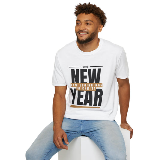 Christian New Year Unisex T-Shirt - New Beginnings in Christ