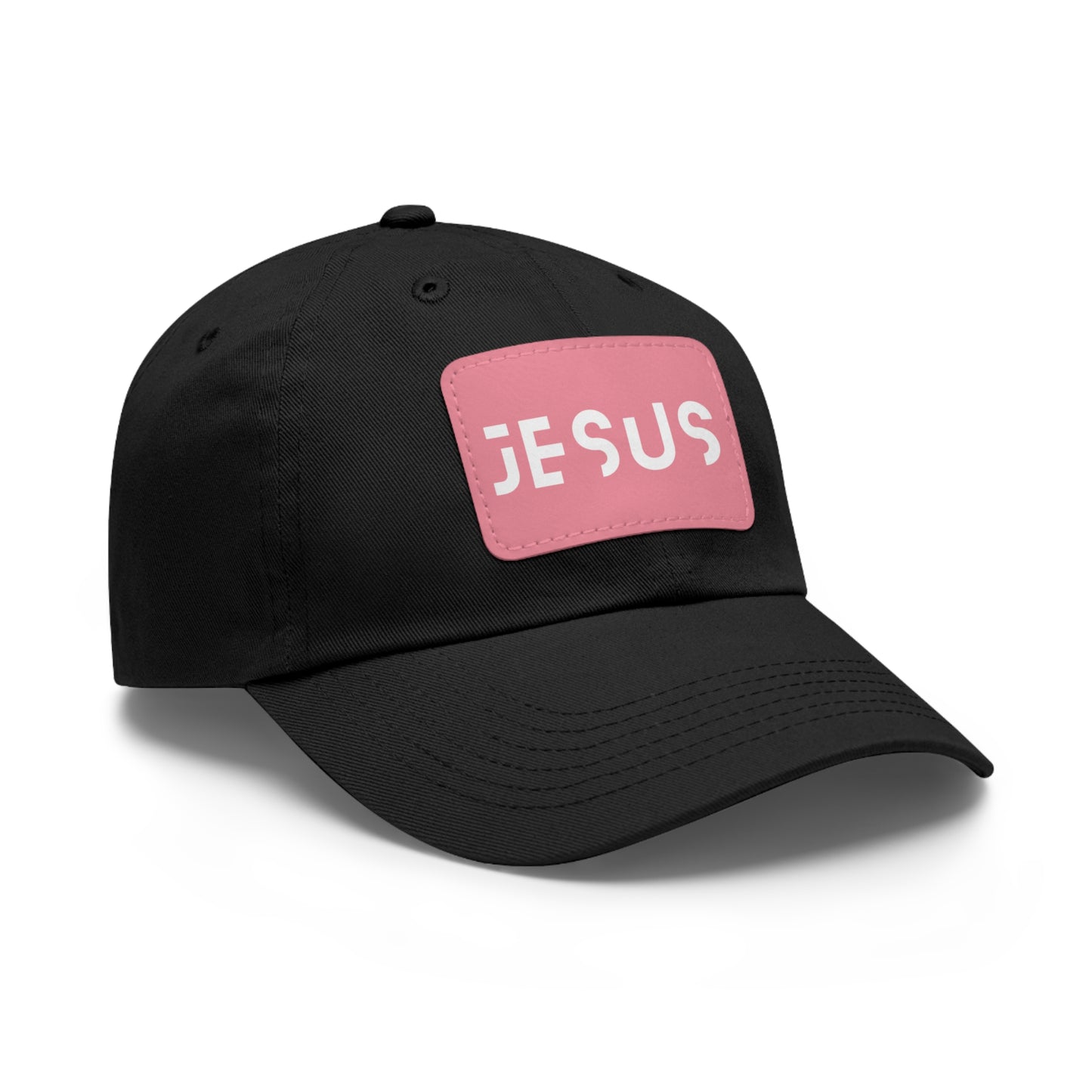 Jesus Dad Hat with Leather Patch (Rectangle)