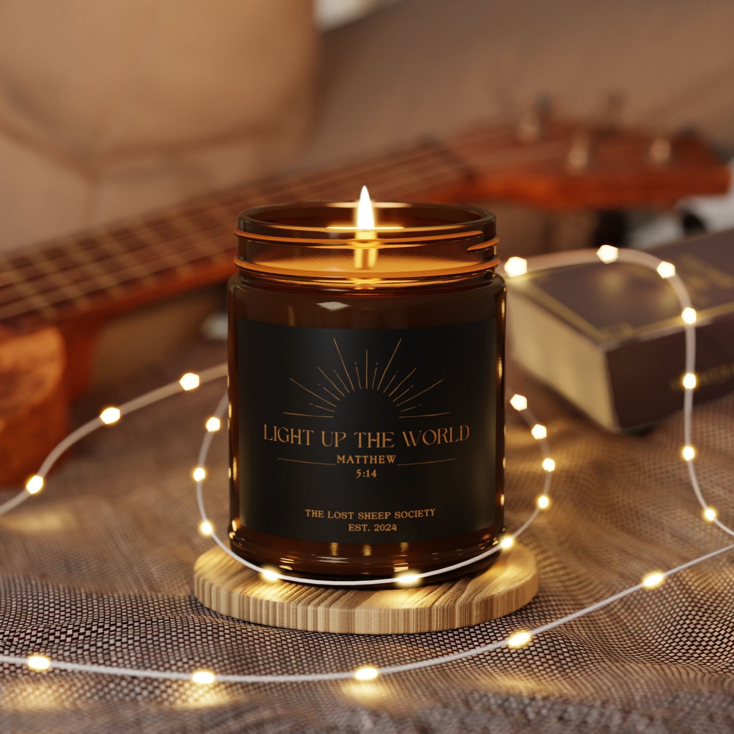 Light Up the World Soy Candle (Multi-Size, Amber Jar)