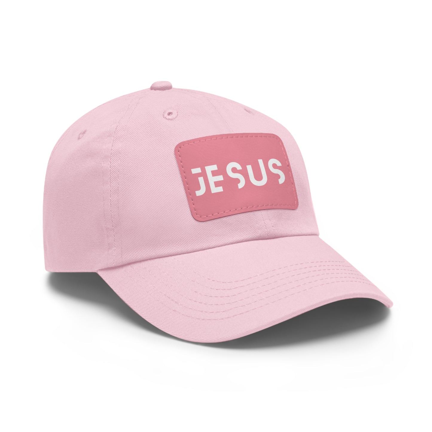 Jesus Dad Hat with Leather Patch (Rectangle)