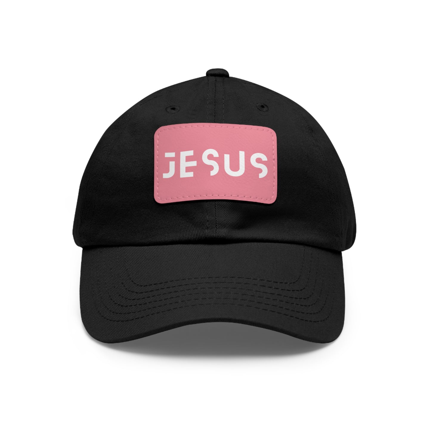 Jesus Dad Hat with Leather Patch (Rectangle)