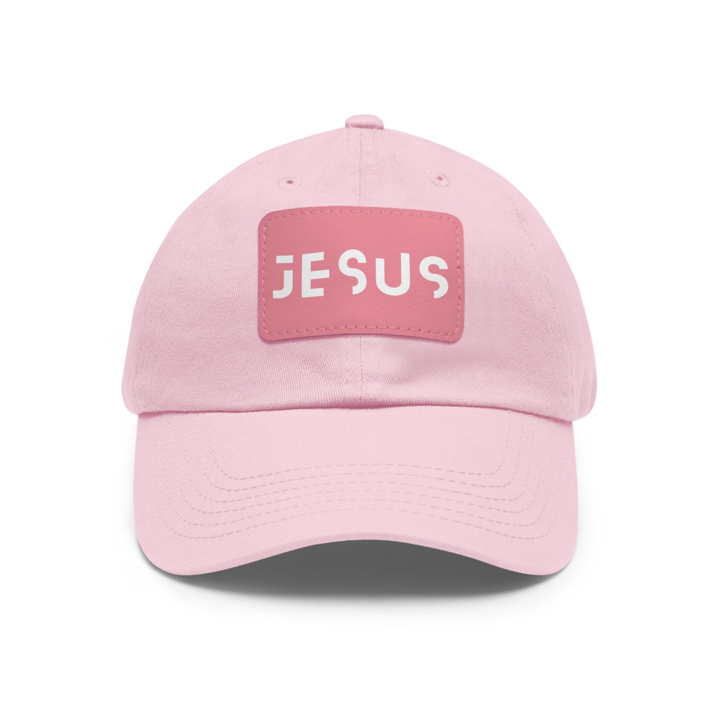 Jesus Dad Hat with Leather Patch (Rectangle)