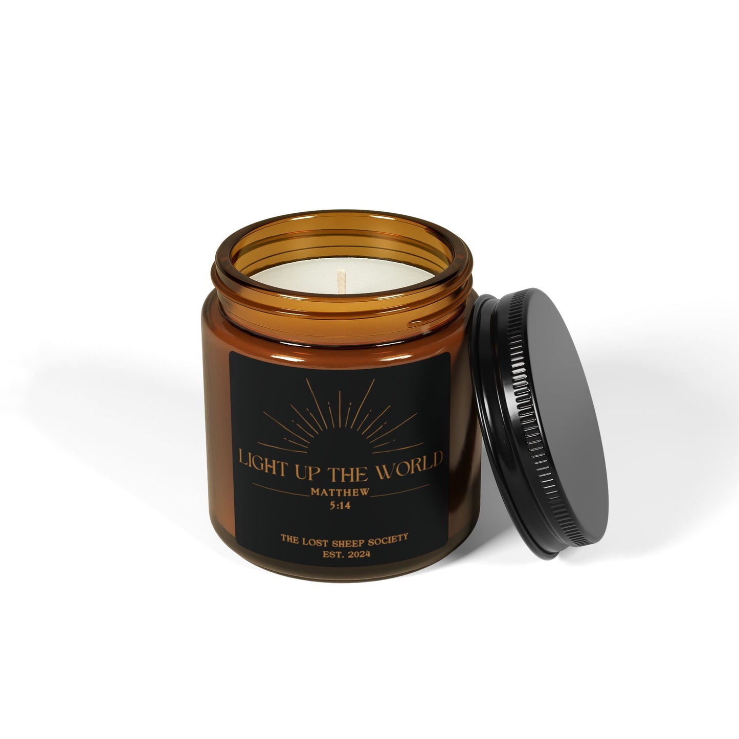 Light Up the World Soy Candle (Multi-Size, Amber Jar)